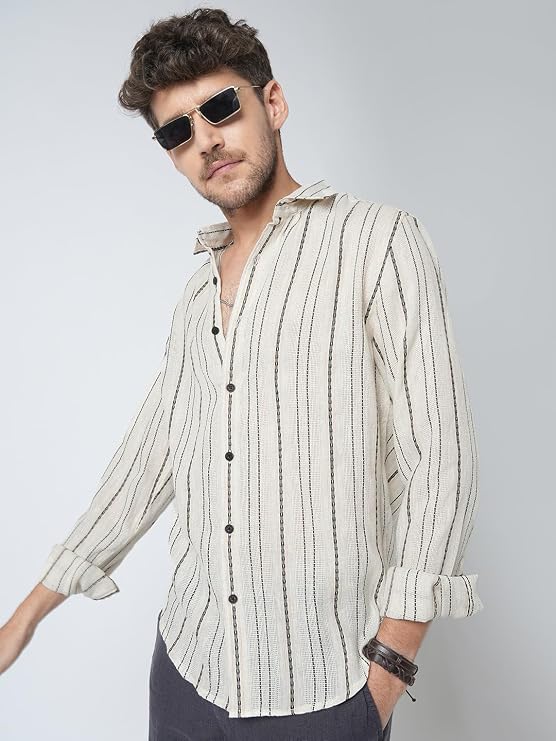 Loomed Stripe Shirt - Image 1